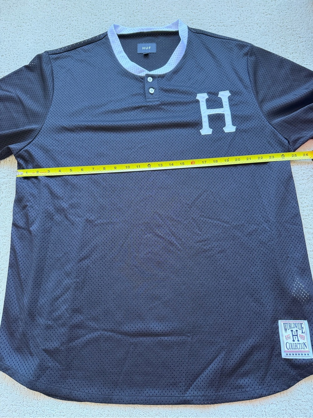 HUF Worldwide Collection Mesh Baseball Jersey XXL - Picture 6 of 6